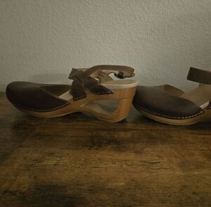 Dansko Dark Brown Leather Mules